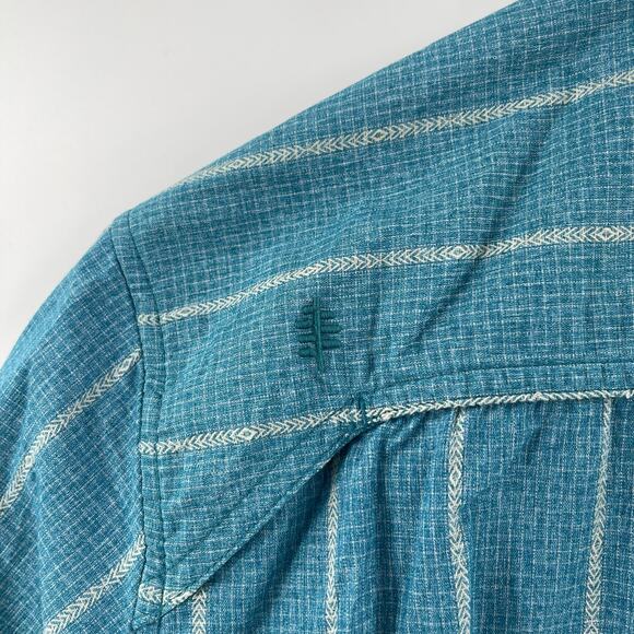 ROYAL ROBBINS Shirt Size Medium Button Down NWT Vista Travel Vacation S/S Blue - Picture 11 of 15
